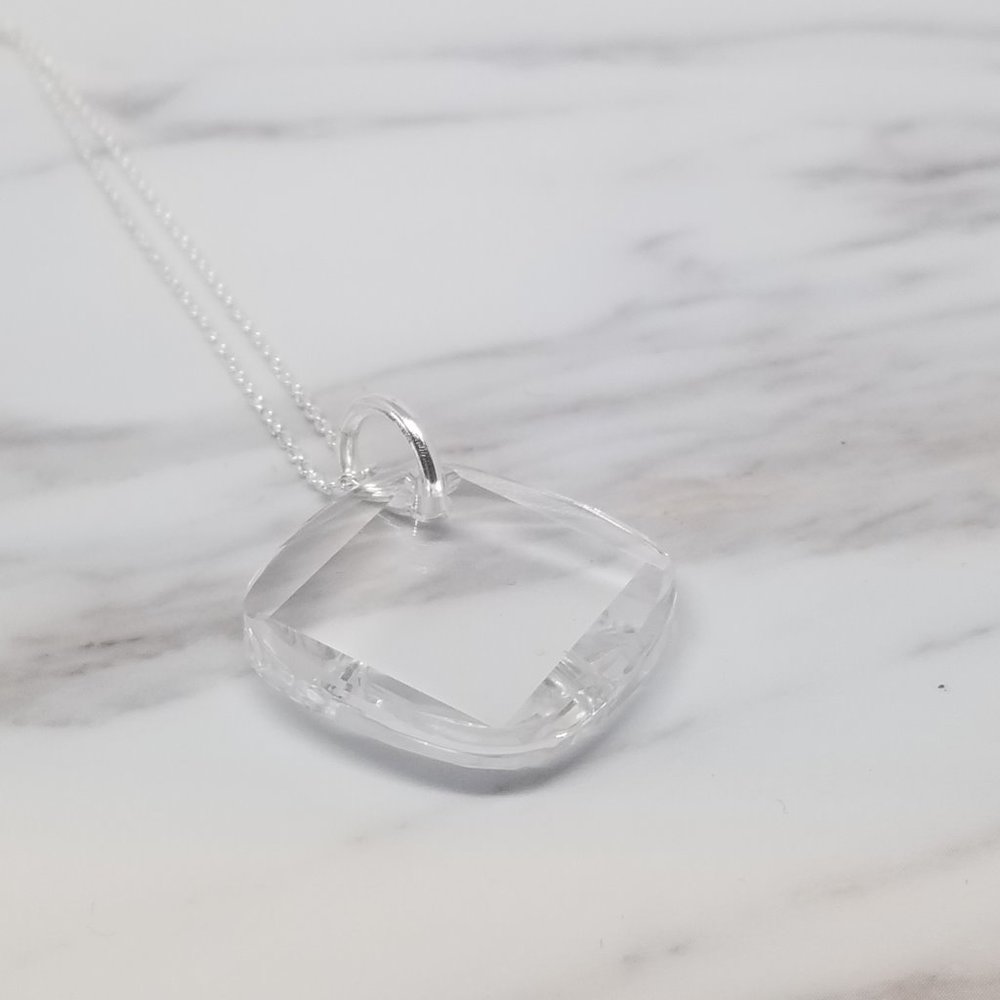 ⭐Sterling Silver Necklace White  Swarovski Crystal